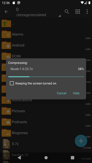 ZArchiver解压工具蓝色旧版本v1.1.6截图2
